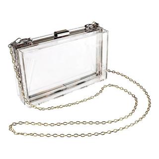 B2X  Borsa Trasparente Con Catena - Argento 