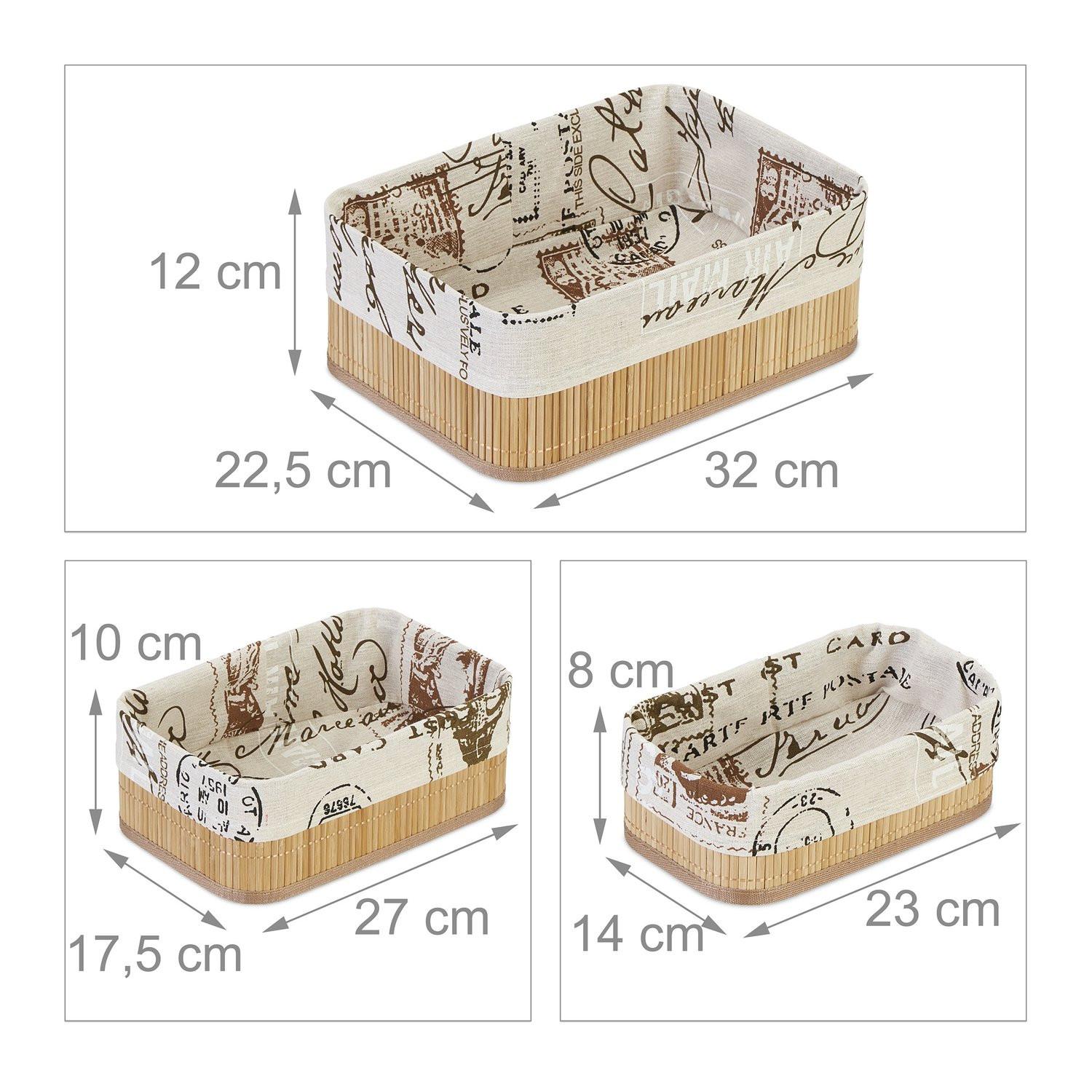 Northio Cestini portaoggetti - set da 3  