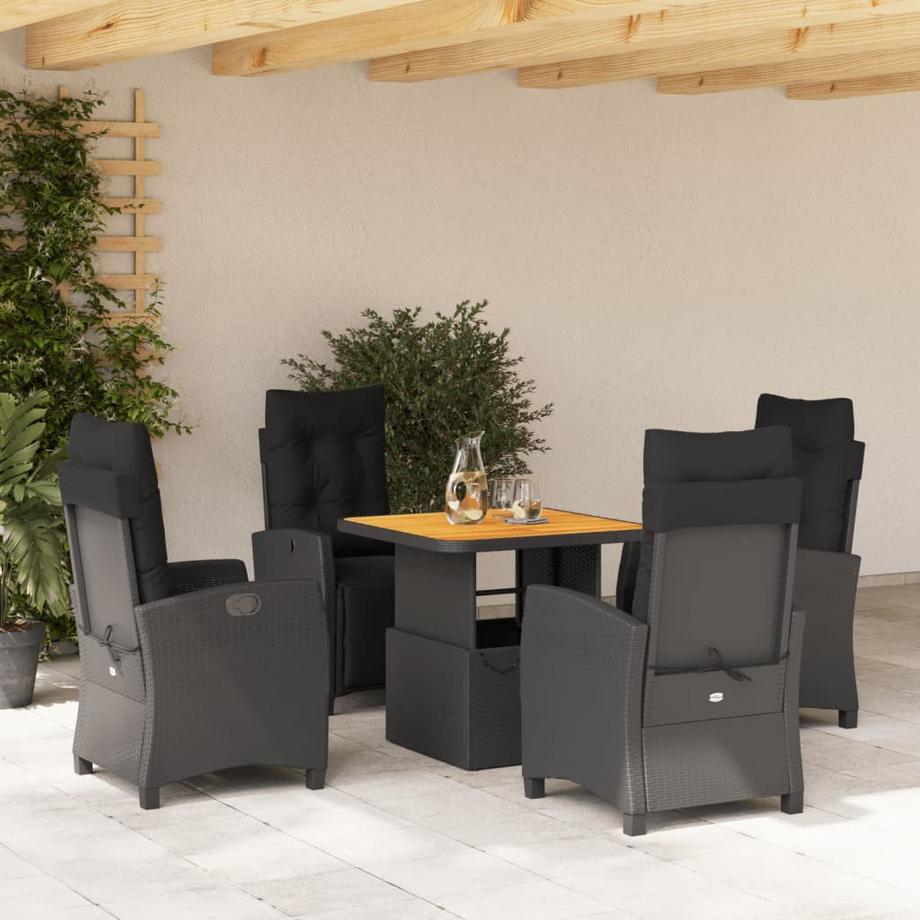 VidaXL Ensemble de salle à manger de jardin rotin synthétique  