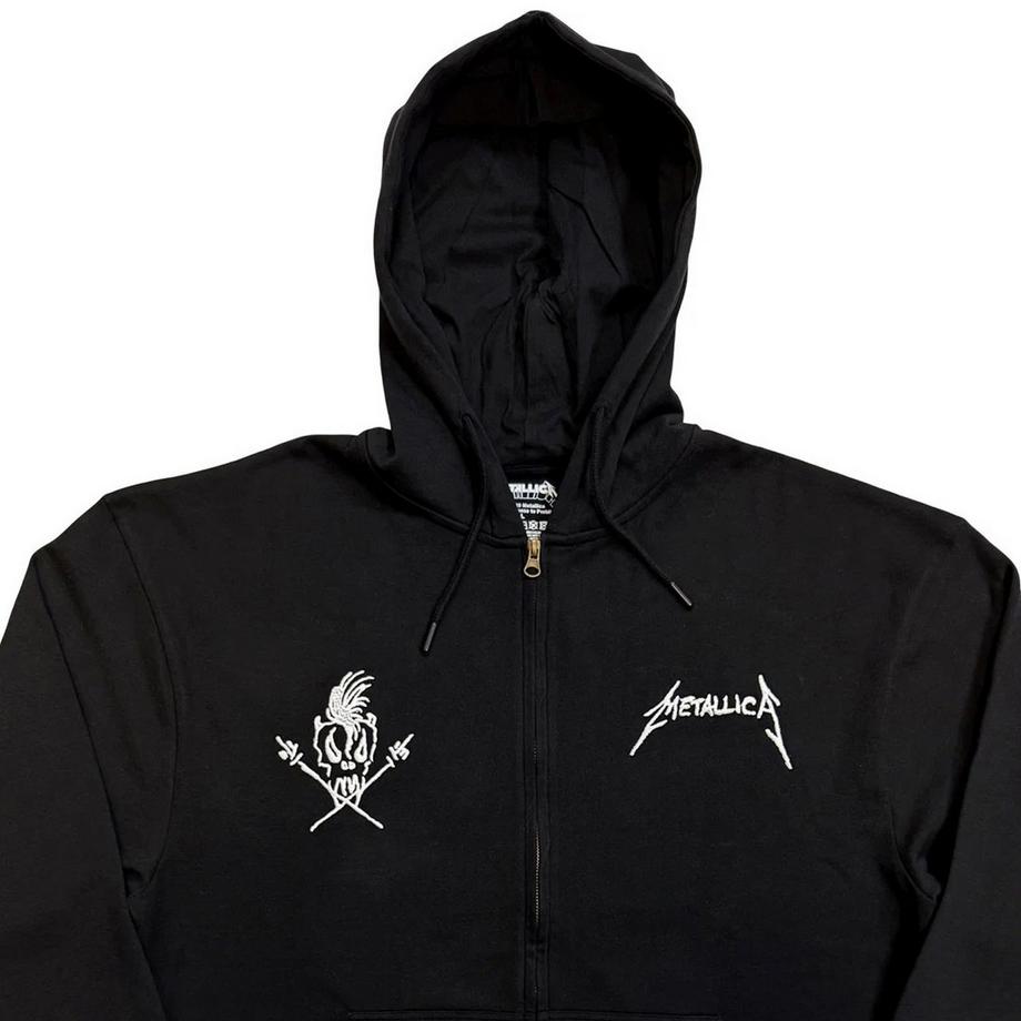 Metallica Felpa con cappuccio Scary Guy con zip integrale e stampa posteriore  