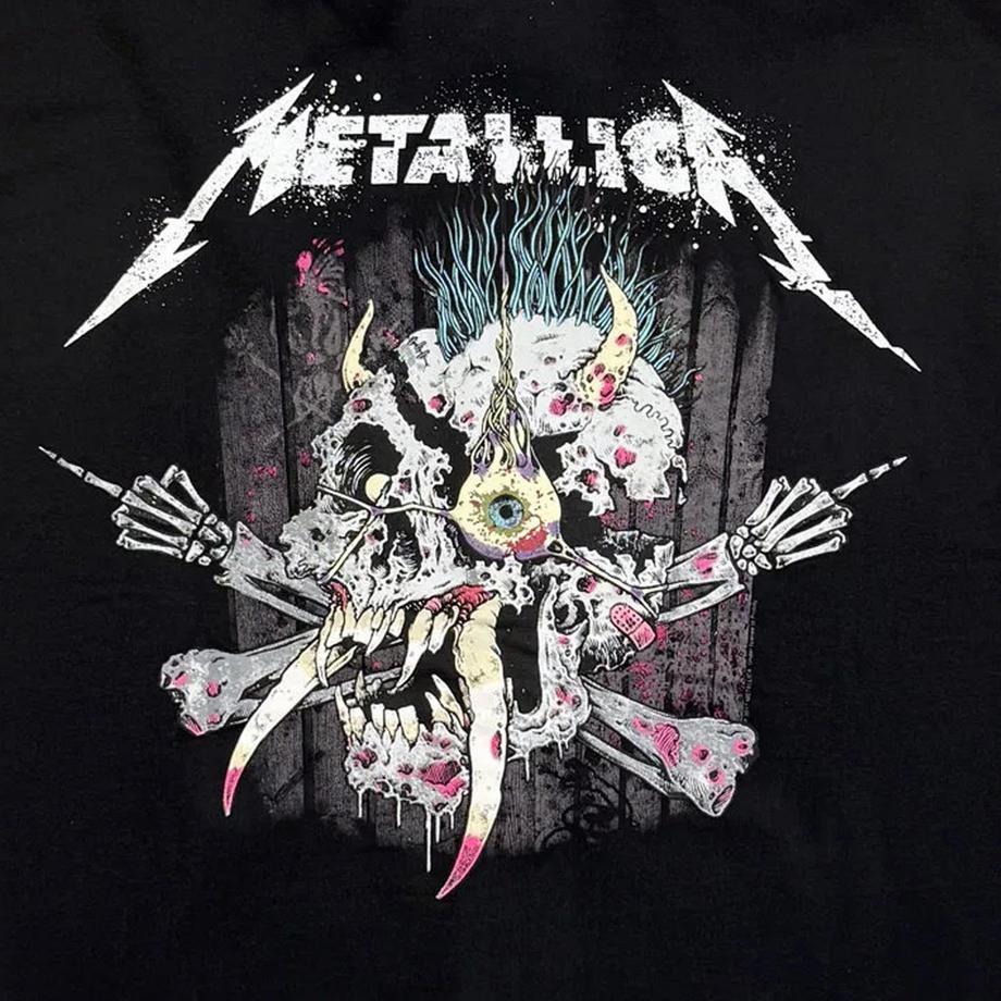Metallica Felpa con cappuccio Scary Guy con zip integrale e stampa posteriore  