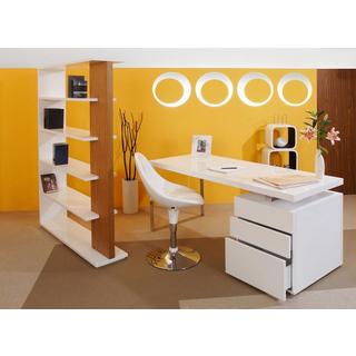 mutoni Bureau 3 tiroirs 180x85x76cm blanc  