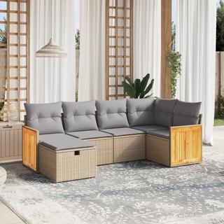 VidaXL set divano da giardino Polirattan  