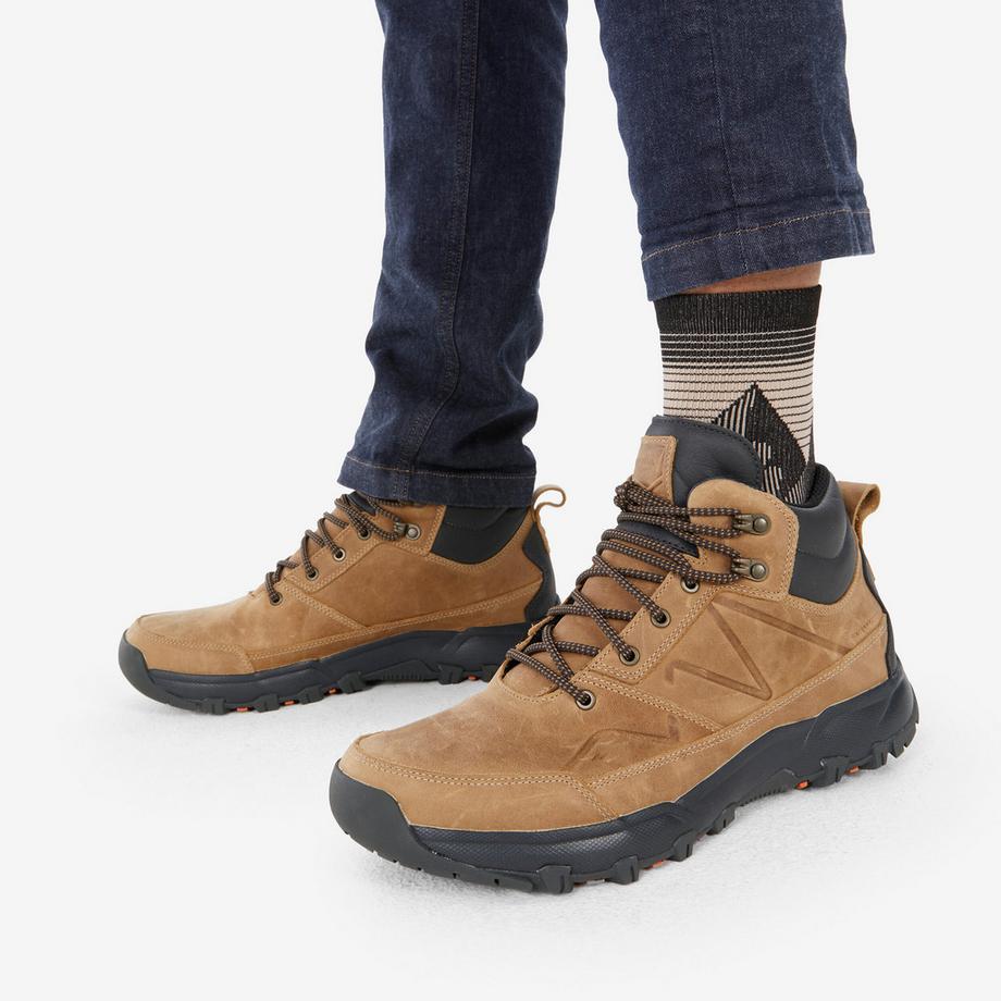 QUECHUA  Scarpe sportive uomo scarpe alte pelle impermeabile 