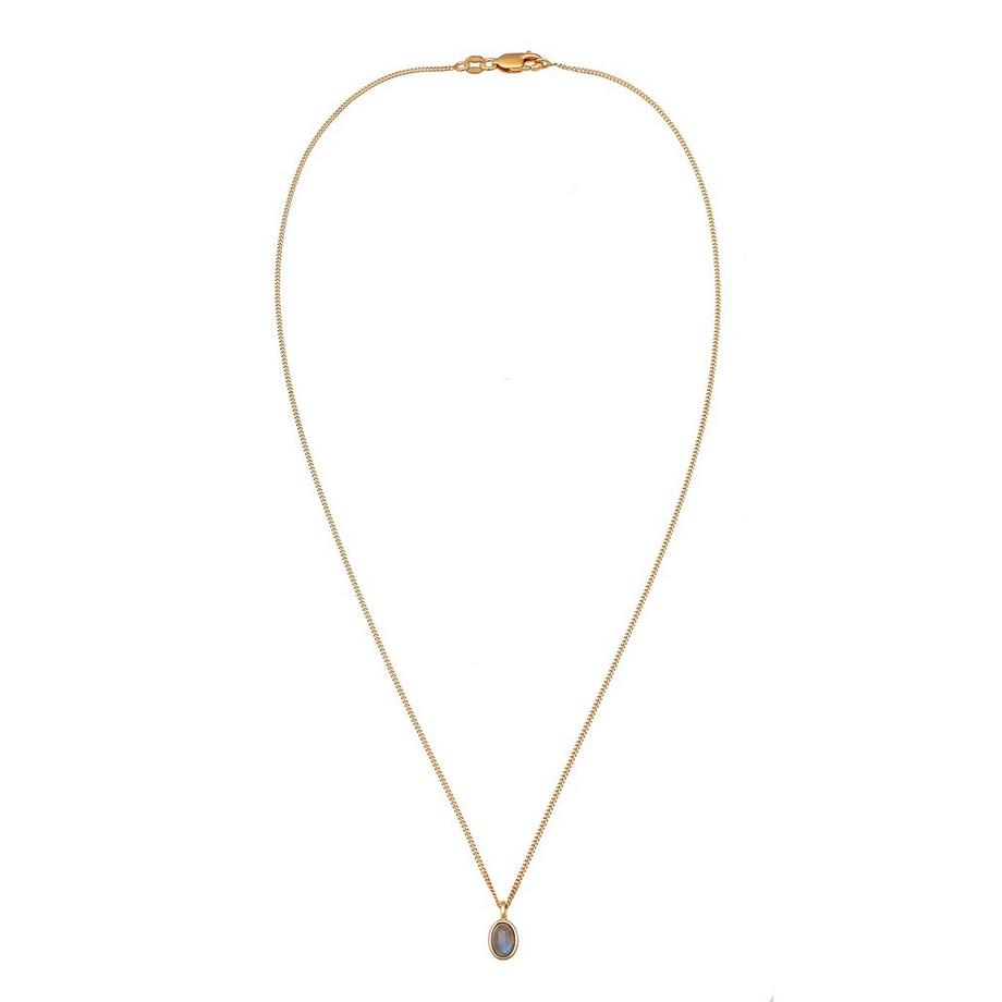 Elli  Halskette Labradorit Solitär Klassik Elegant 375Er Gelbgold 