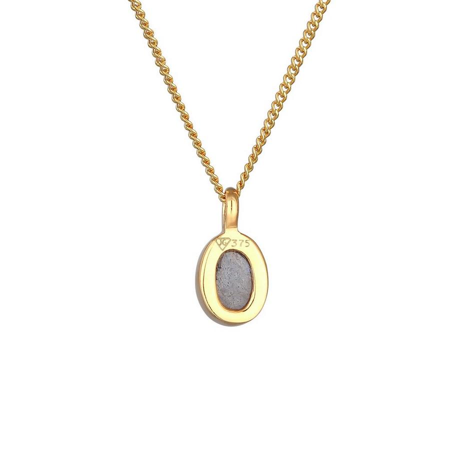 Elli  Halskette Labradorit Solitär Klassik Elegant 375Er Gelbgold 