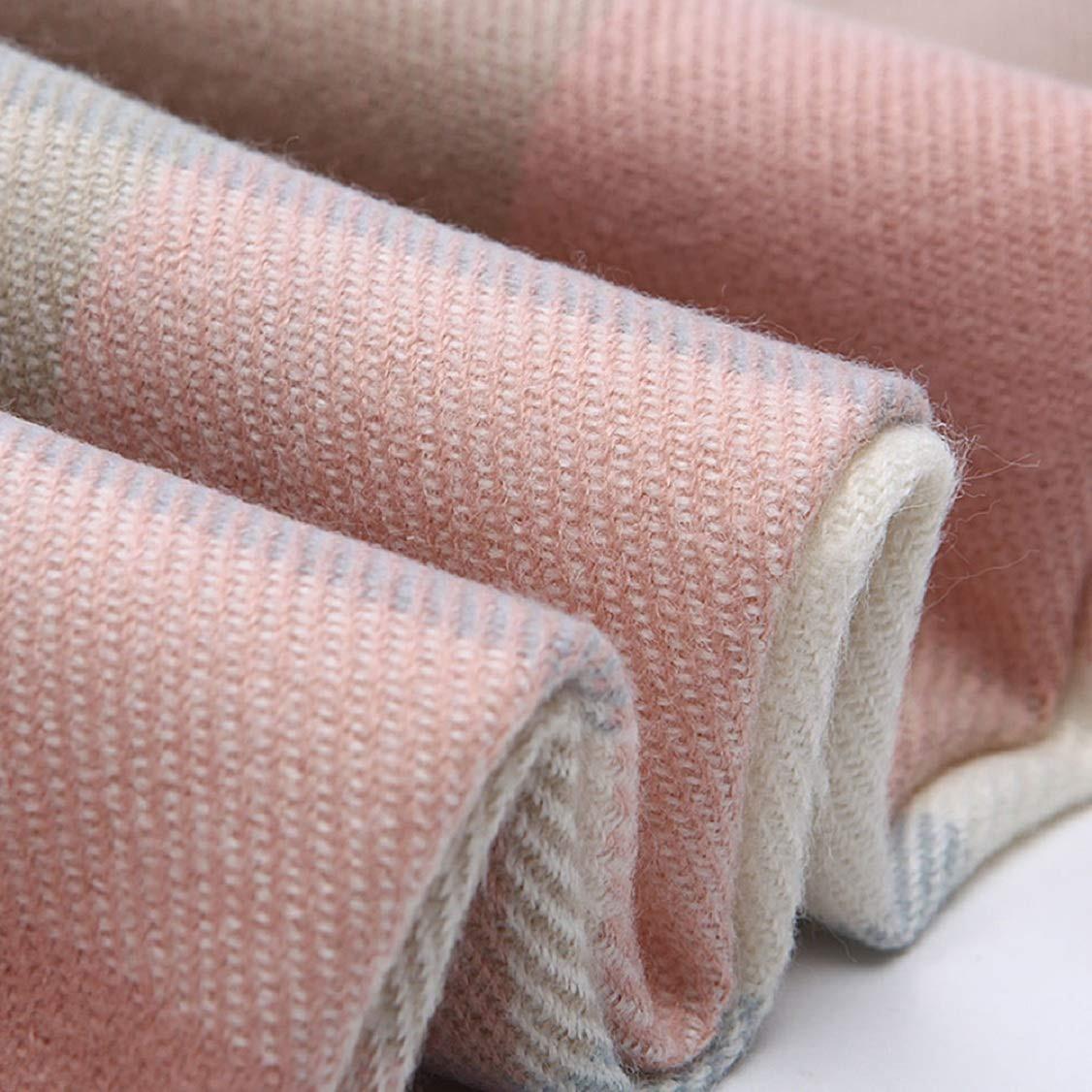 Only-bags.store Kariertes Dreieckstuch Winter Pashmina Weicher Quasten Wickelschal  