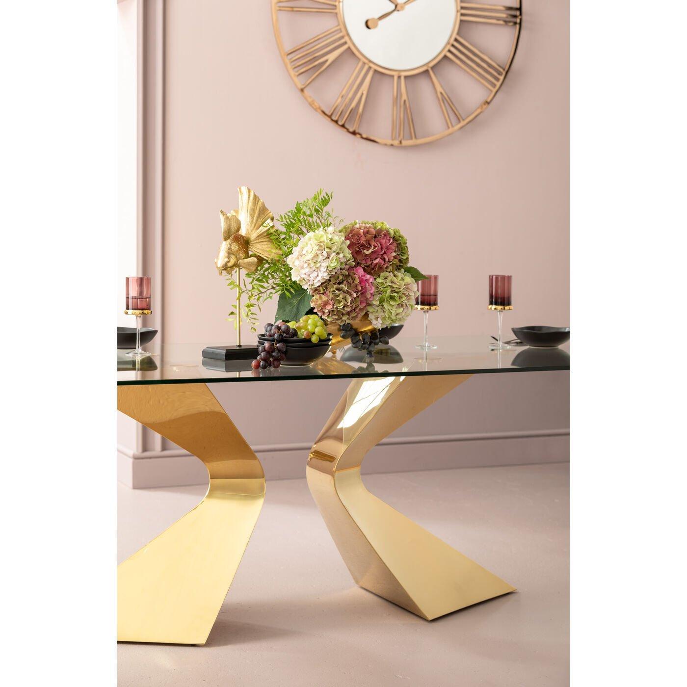 KARE Design Tisch Gloria Gold 200x100cm  