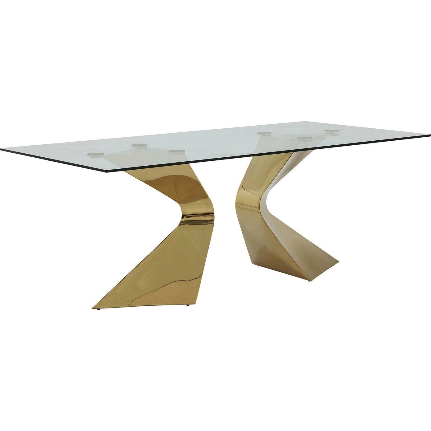 KARE Design Tisch Gloria Gold 200x100cm  