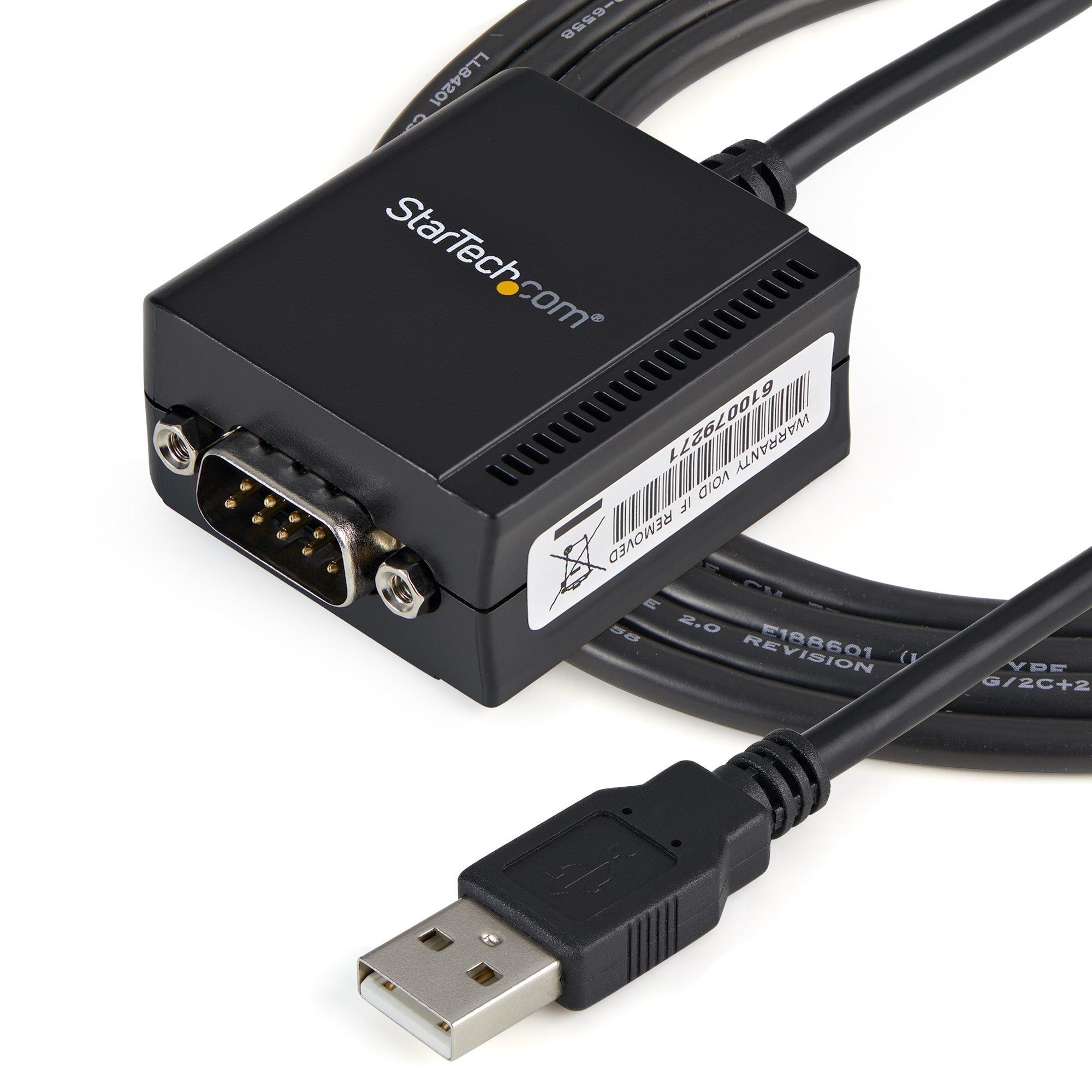 STARTECH.COM  StarTech.com USB auf Seriell Adapter - 1 Anschluss - Stromversorgung über USB - FTDI USB UART Chip - DB9 (9-polig) - USB auf RS232 Adapter 