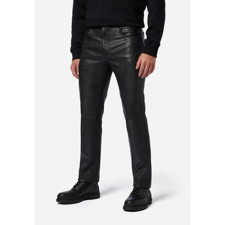 RICANO  Pantalon en cuir pour homme, Trant Pant, jeans en cuir à cinq poches en cuir d'agneau lavé. 