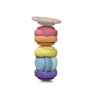 Stapelstein  Rainbow pastel bundle 6 + 1 Stapelstein board confetti pastel 