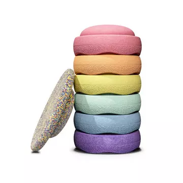 Stapelstein Rainbow pastel bundle 6 + Stapelstein confetti pastel Board