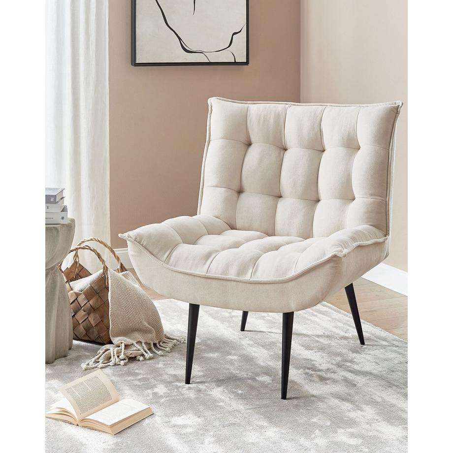 Beliani Fauteuil en Tissu Moderne ALVESTA  