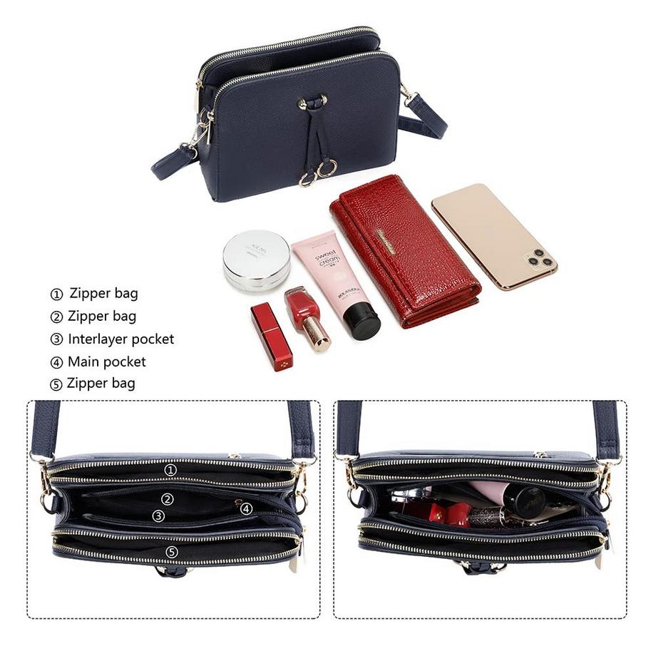 Only-bags.store Solide PU Leder Umhängetasche  