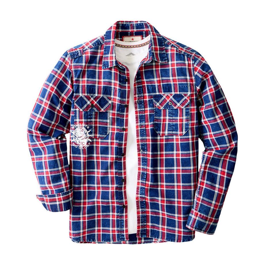 Joe Browns Camicia a Quadri con Stampa sul Retro  