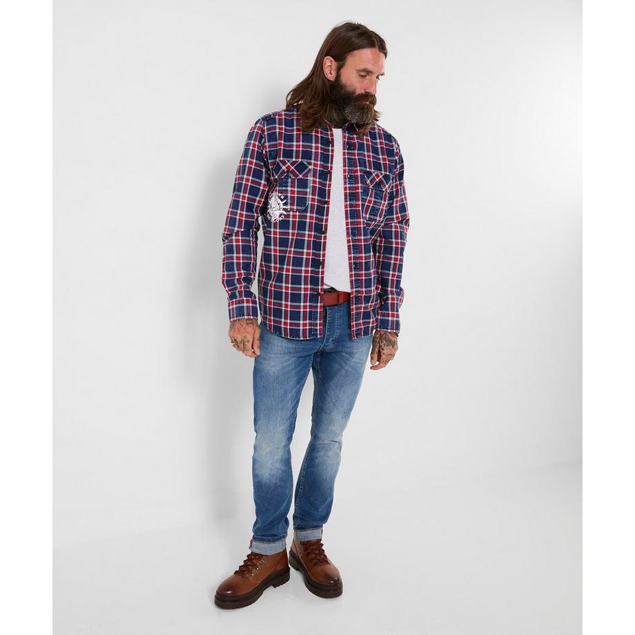 Joe Browns Camicia a Quadri con Stampa sul Retro  