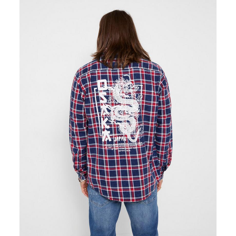 Joe Browns Camicia a Quadri con Stampa sul Retro  