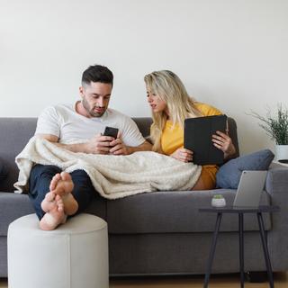 Northix Table d'appoint avec support pour tablette  