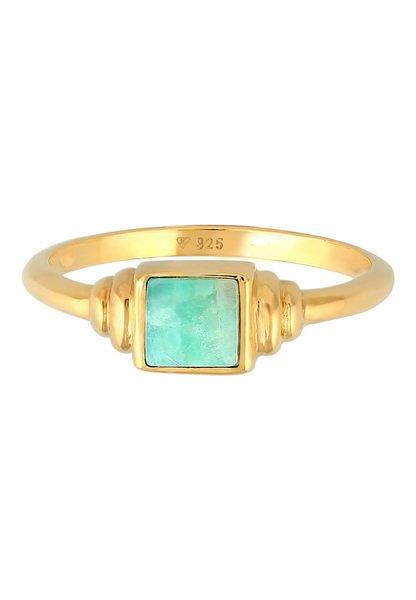 Elli  Ring Amazonit Edelstein Vintage 