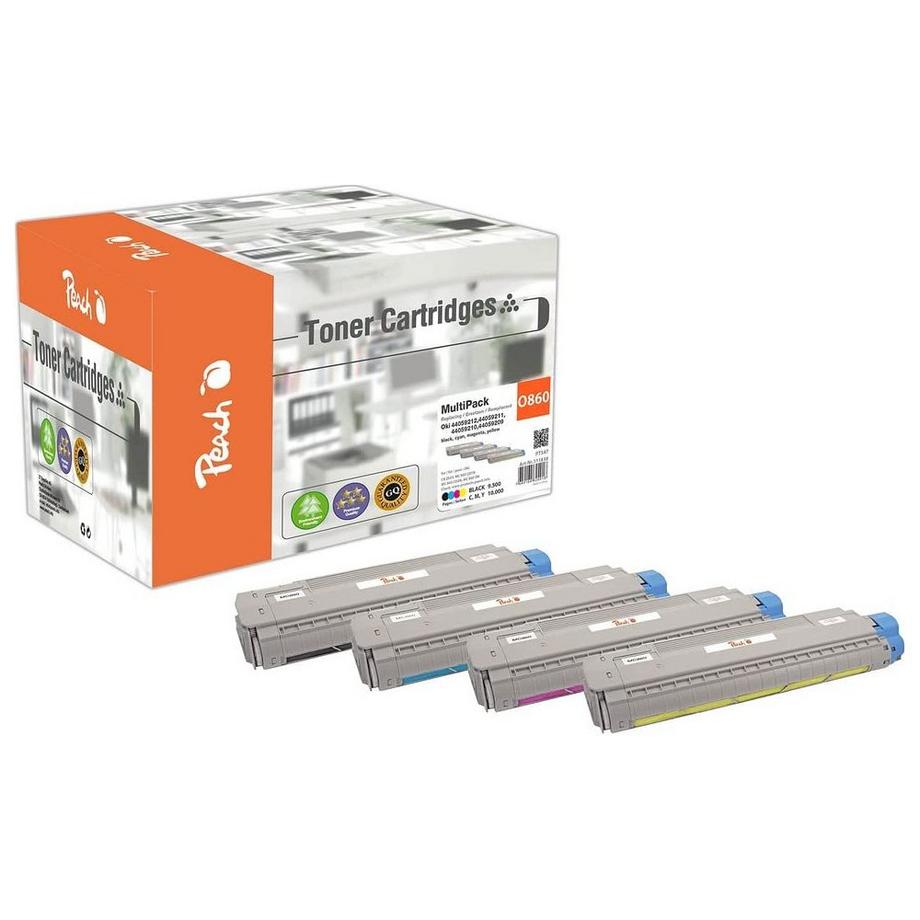 Peach  TONERSET OKI MC860-SERIES BK, C, M, Y 