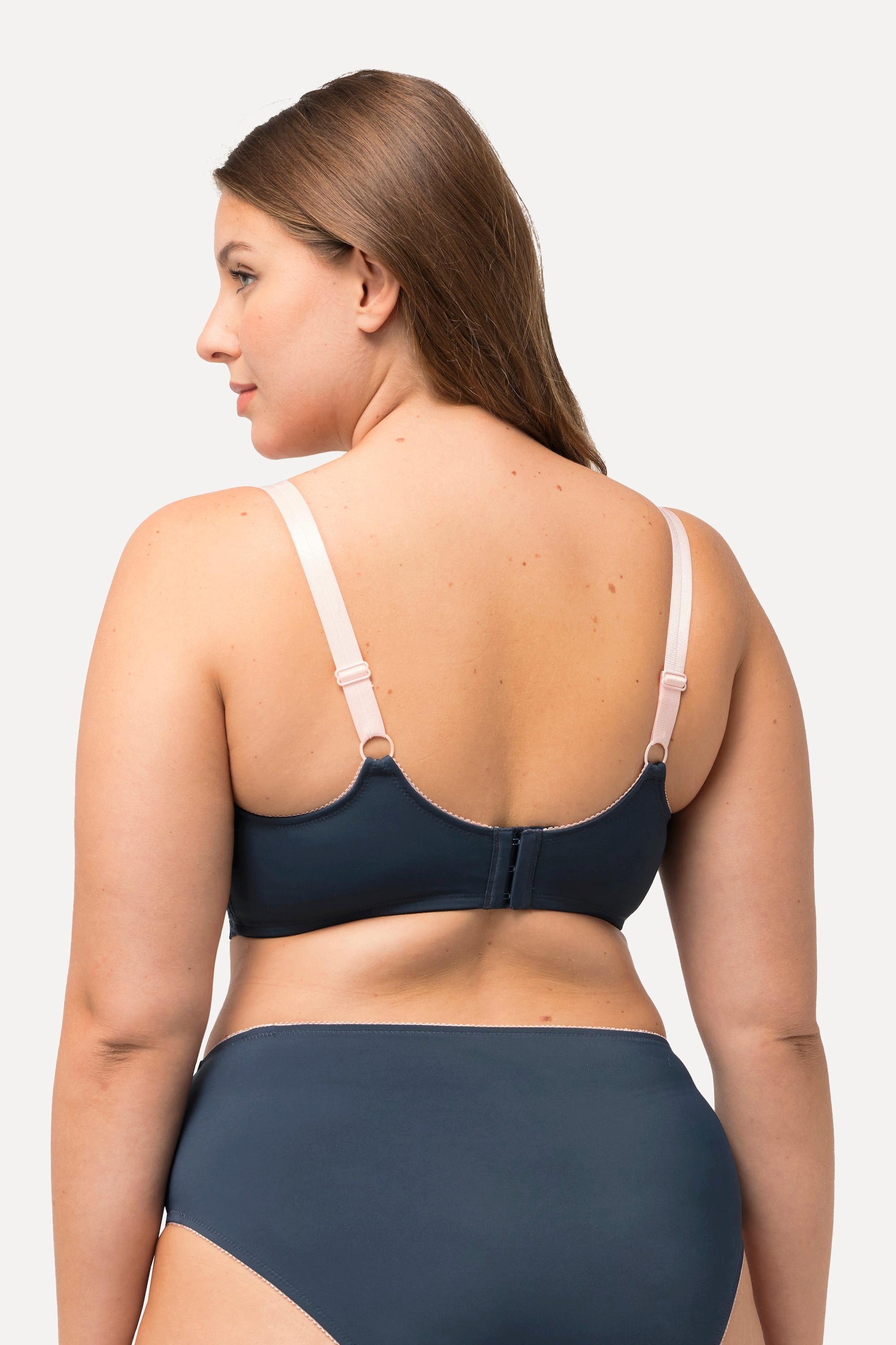 Ulla Popken Reggiseno con ferretto pizzo spalline doppie coppa C-E  