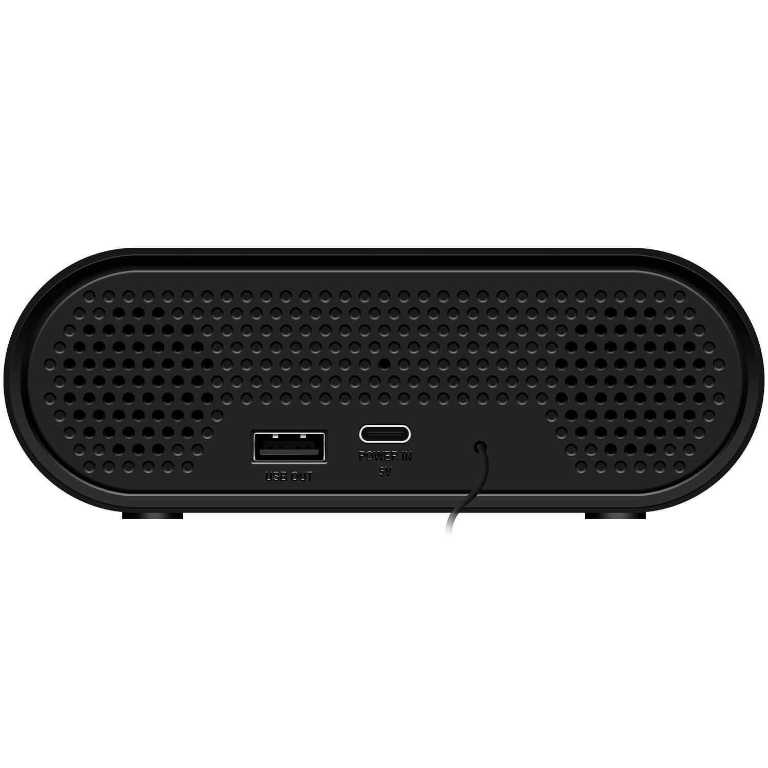 LogiLink  Radiowecker Temperatur/Luftfeuchtigkeit USB-C/Batteriebetrieb Schwarz 