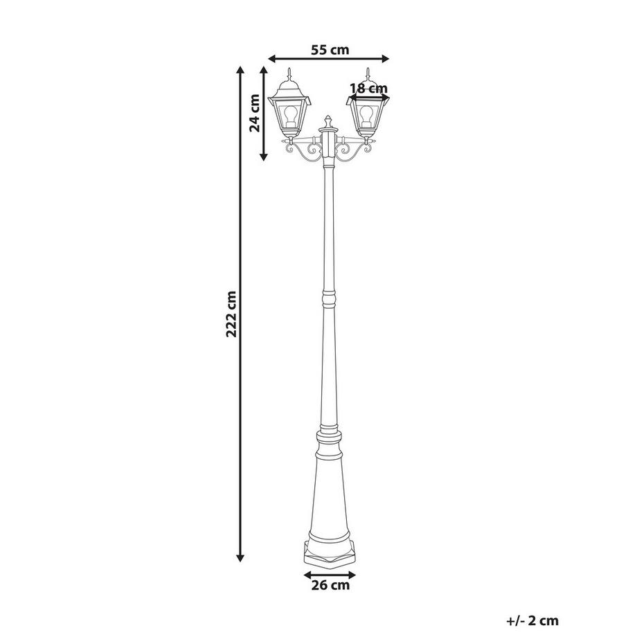 Beliani Aussenlaterne aus Aluminium Retro SUKRI  