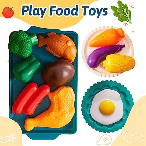 Activity-board  Accessoires de cuisine pour enfants, vaisselle de jeu, jouets pour enfants, accessoires de cuisine, jouets alimentaires, ustensiles de cuisine pour enfants avec casseroles et poêles 