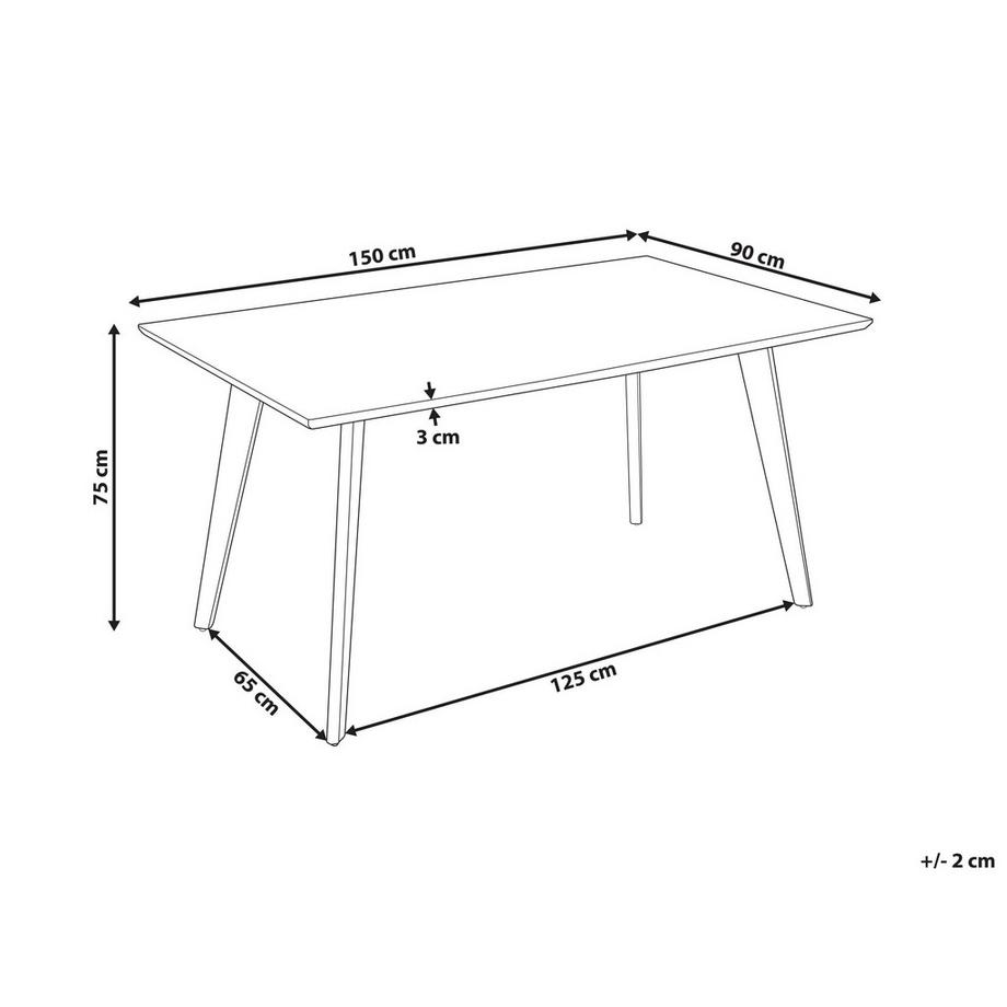 Beliani Table de repas en MDF  DORCAS  