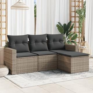 VidaXL set divano da giardino Polirattan  