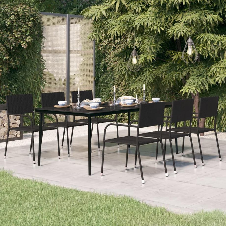 VidaXL Table de salle à manger de jardin acier  