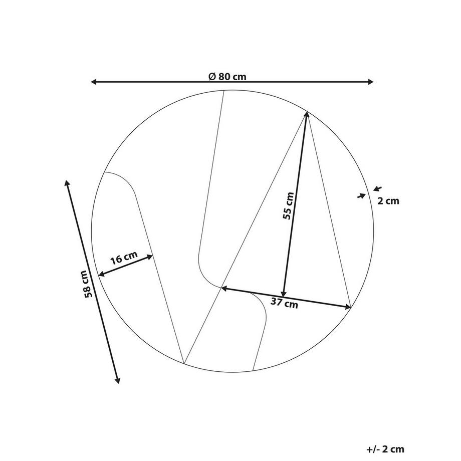 Beliani Specchio en Vetro Retrò TROUVILLE  