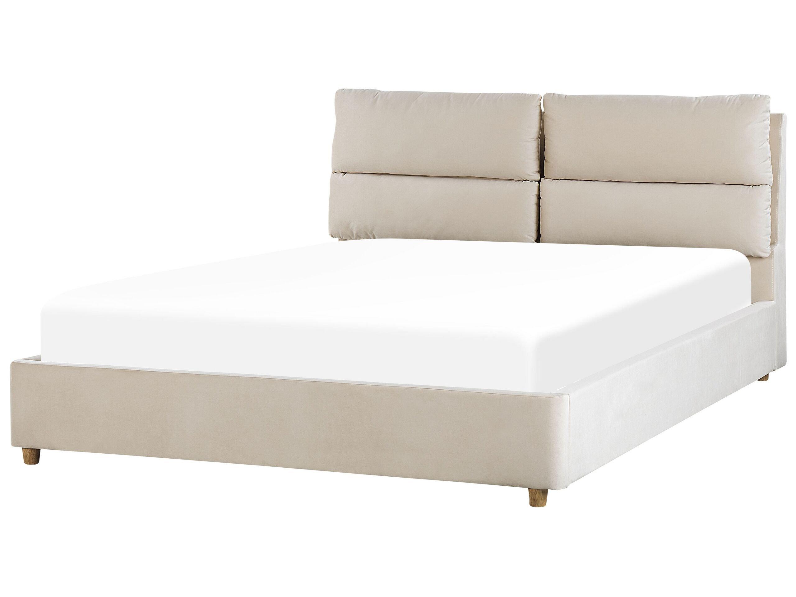 Beliani Bett mit Lattenrost aus Samtstoff Modern BATILLY  