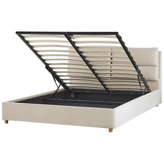 Beliani Bett mit Lattenrost aus Samtstoff Modern BATILLY  