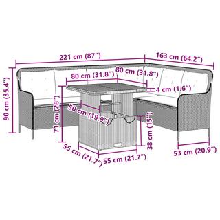 VidaXL Garten sofagarnitur poly-rattan  