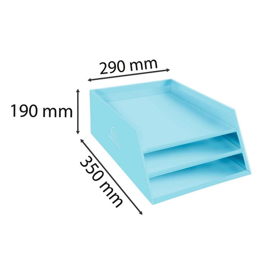 Exacompta Vaschetta portacorrispondenza 3 ripiani AQUAREL - x 4  