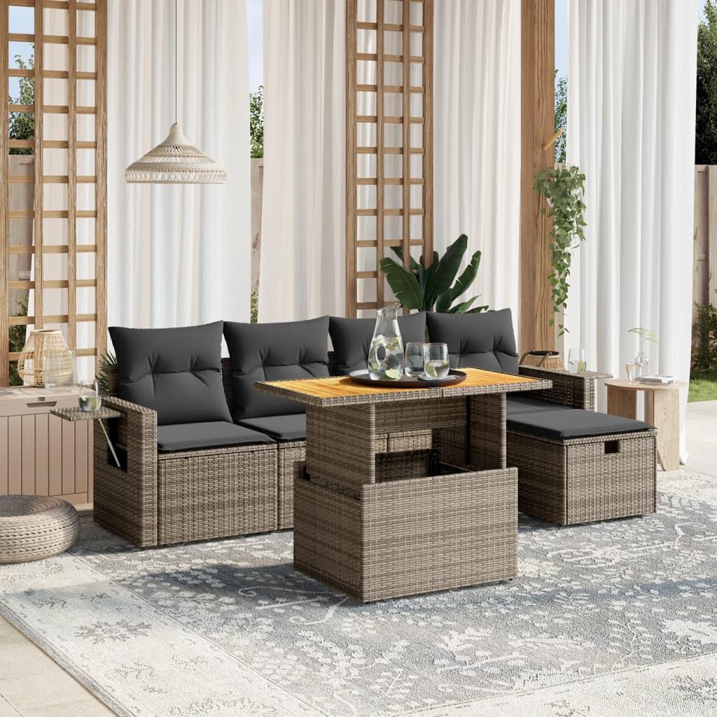 VidaXL set divano da giardino Polirattan  