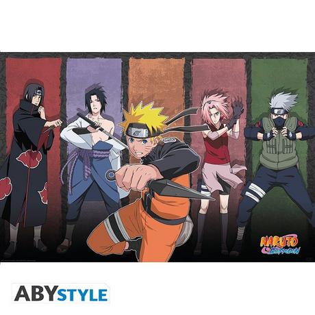 Abystyle Poster - Gerollt und mit Folie versehen - Naruto - Naruto & Freunde  