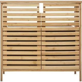 Northio Meuble de salle de bain en bambou avec découpe  