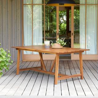 Tikamoon Ensemble de jardin en acacia massif 4 chaises Alba  