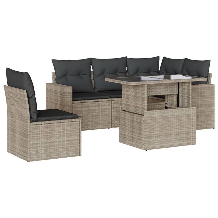 set divano da giardino Polirattan