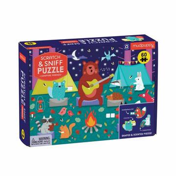 Scratch and Sniff Puzzles, Campfire Friends 60 pcs