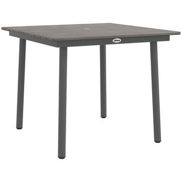 Table de jardin, gris foncé, aluminium