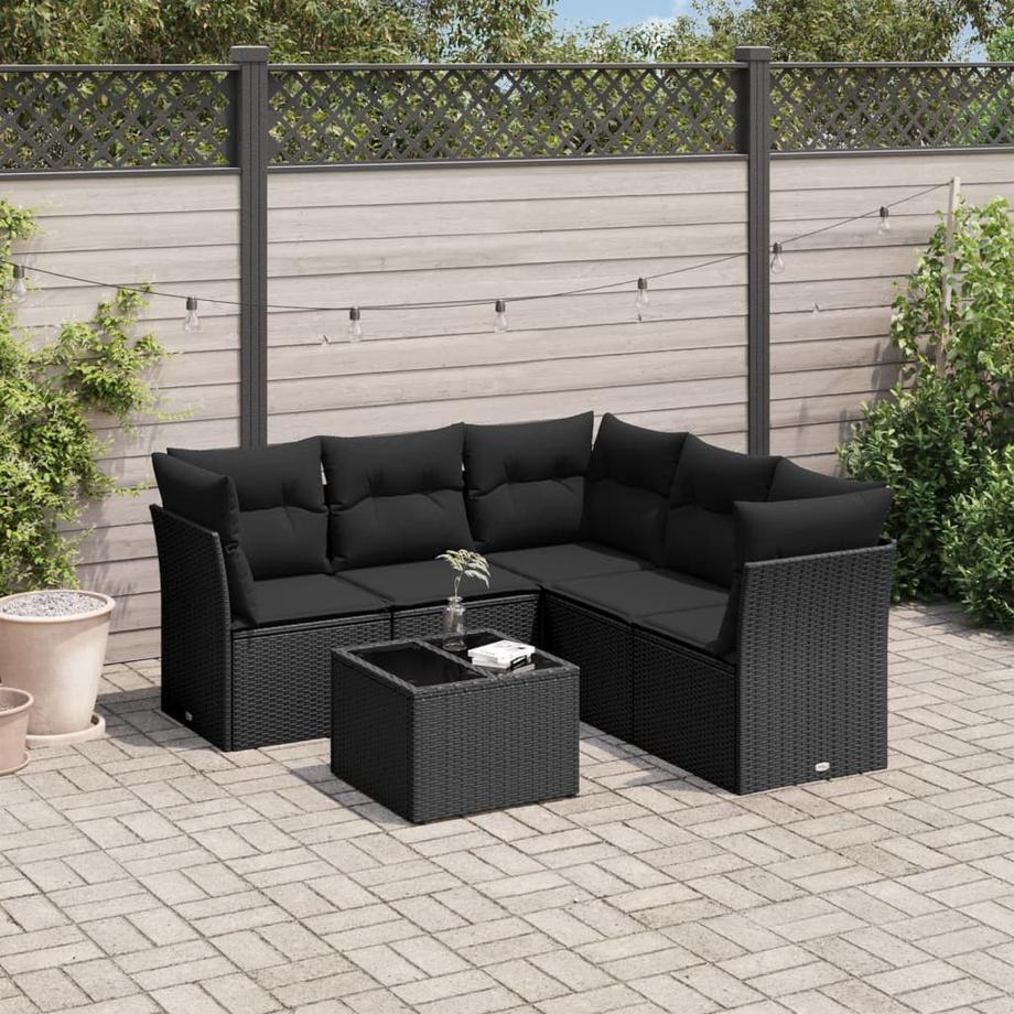 VidaXL set divano da giardino Polirattan  