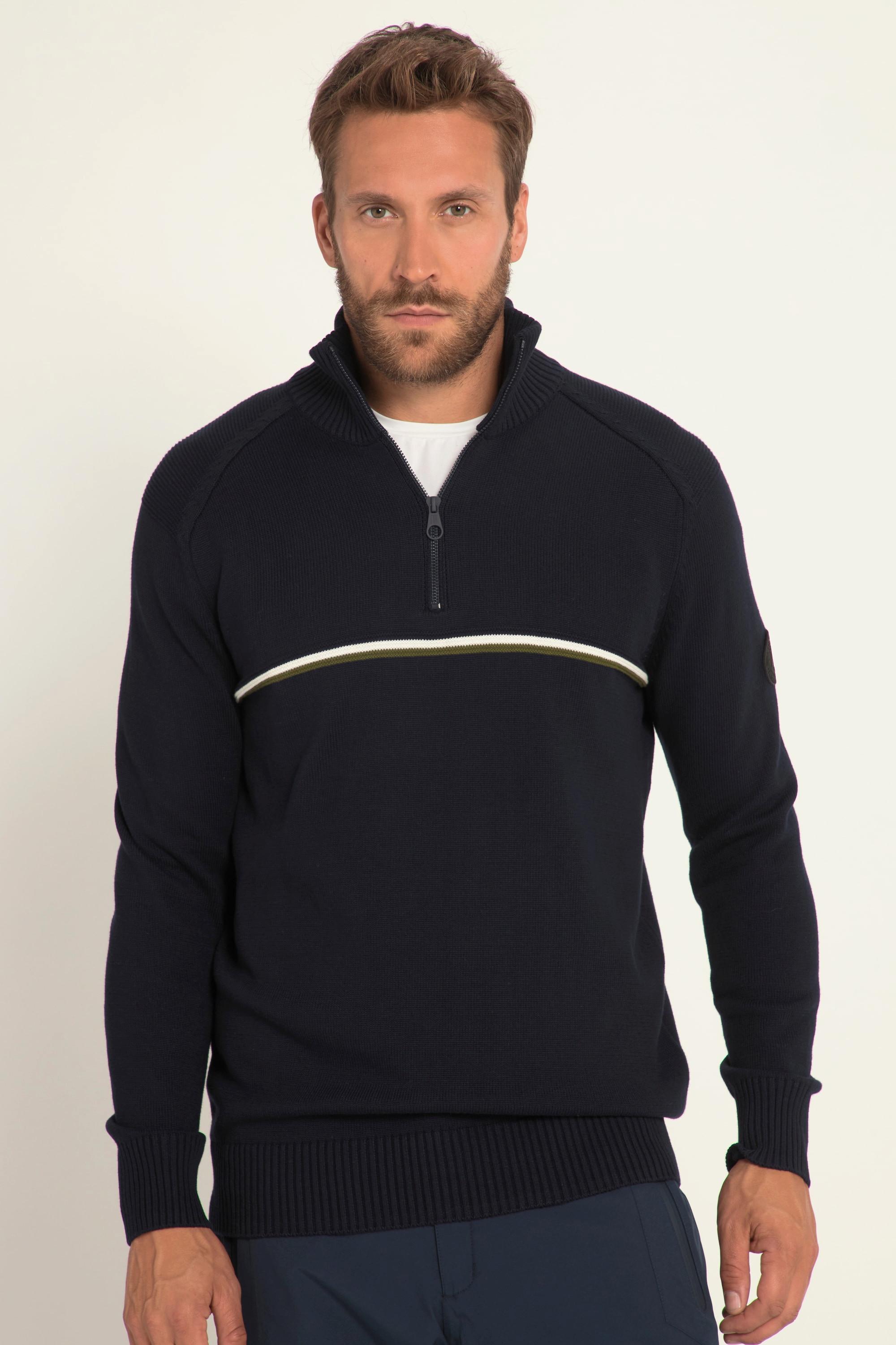 JP1880  Maglione polo da sci con collo alto e zip 