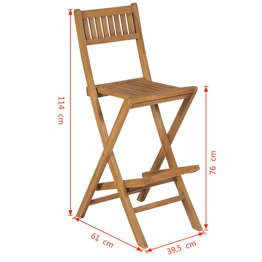 VidaXL Barstuhl teak  