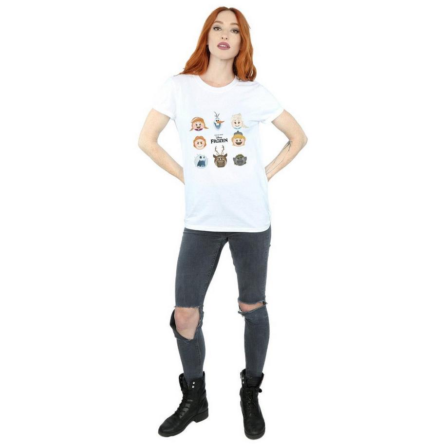 Disney Frozen Emoji Imprimé T-Shirt  