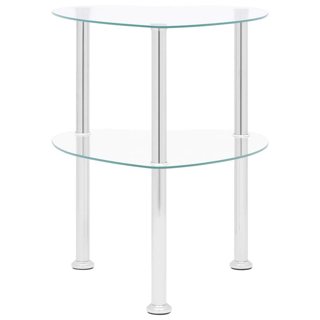 VidaXL Table d'appoint verre  