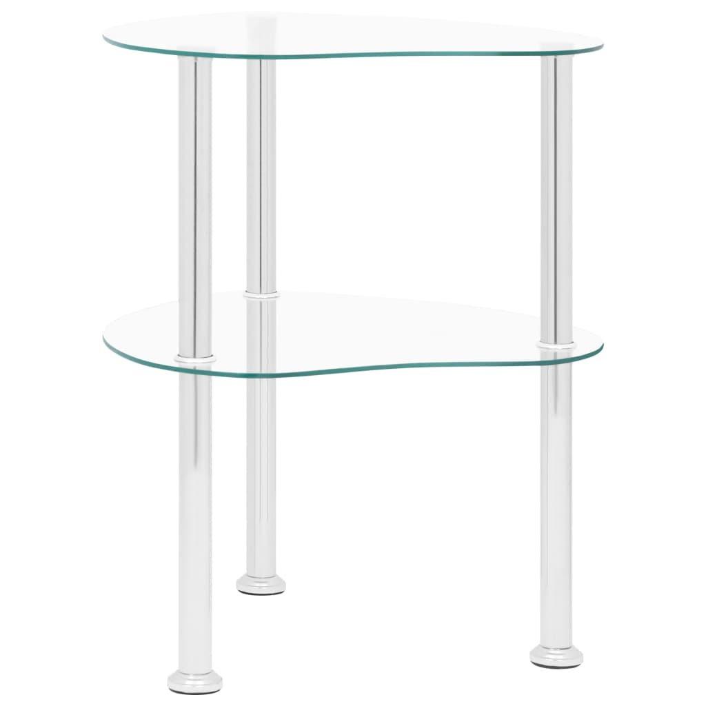 VidaXL Table d'appoint verre  